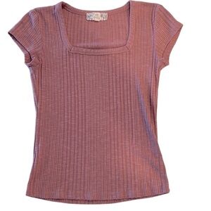Pink Republic Ribbed Short Sleeve Shirt Junior Size XS
